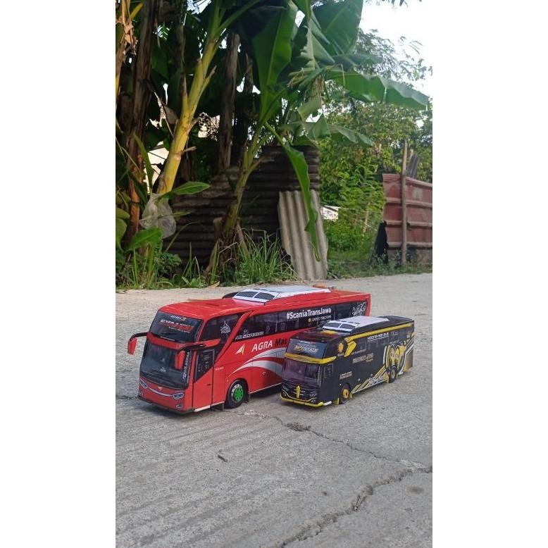 Bas-12 Papercraft Bus Agramas "Syahdu" Skala 1:20