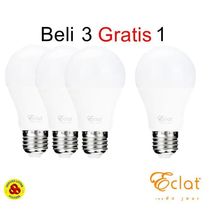 Eclat LED Bulb Paket 7W Kuning isi 4 VSL Pack 7 Watt WW