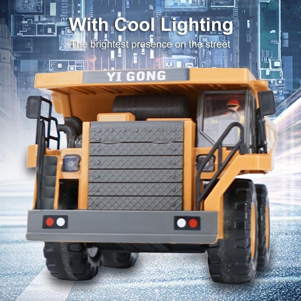 Fn-56 Mainan Dump Truck Remote Control Mainan Dump Truck Fuso Rc Dump Truck Bahan Alloy 9 Channel 2,