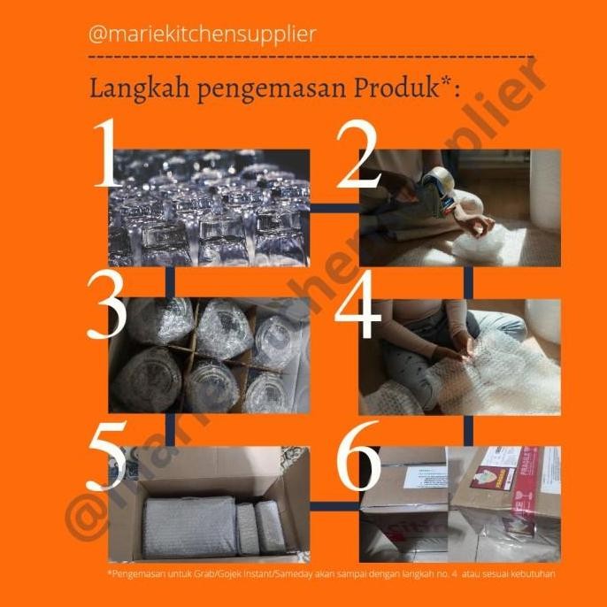 6Set Kim Glass Quadro 170Ml Kaca Tea Set / Cup Saucer