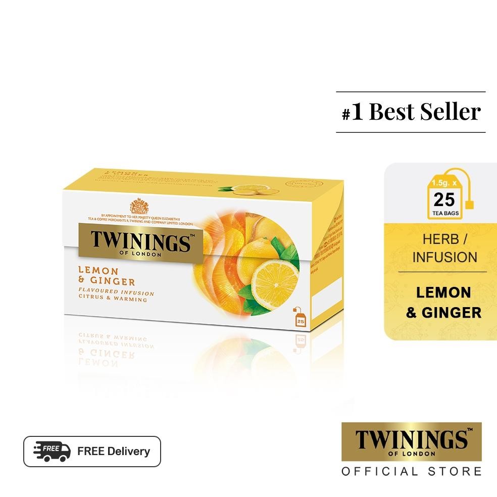 

SALE! TWININGS TEH LEMON & GINGER | 25X1.5GR | TEH HERBAL HANGAT UNTUK PENCERNAAN & IMUNITAS