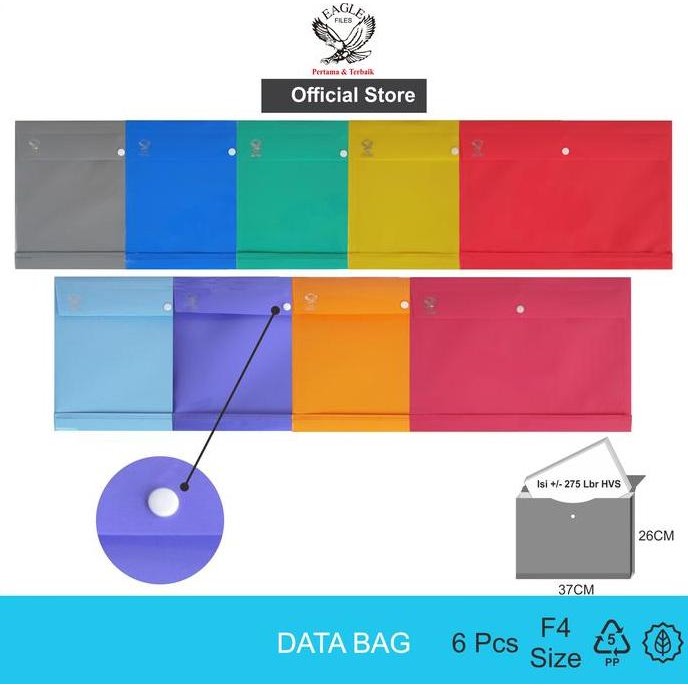 

Original Map Kancing Plastik Data Bag Eagle E 248 Isi 6 Pcs Per Pack
