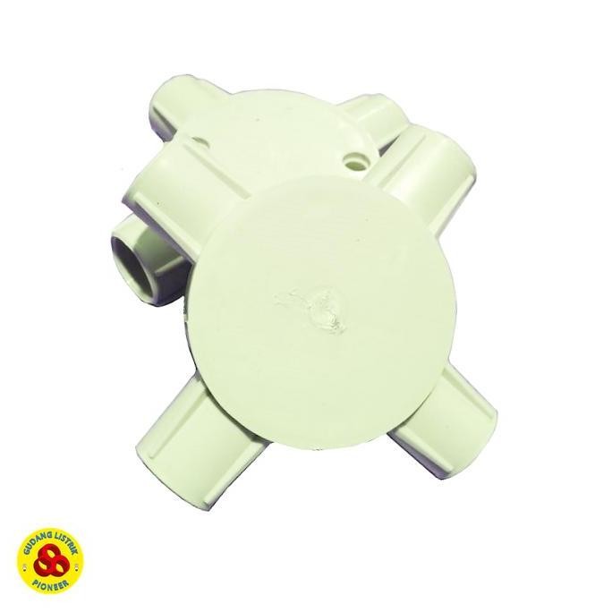 

Tdus Cabang 4 Putih 20mm / T Dus C4 White Box Kabel Cross Dus