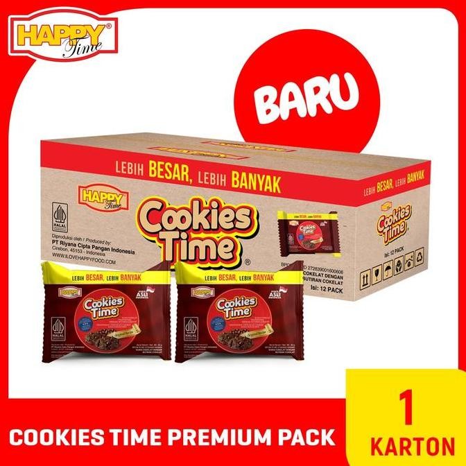

Happy Time Cookies Time Premium Pack (1 Karton isi 12 Pack) Kering Makanan Cemilan