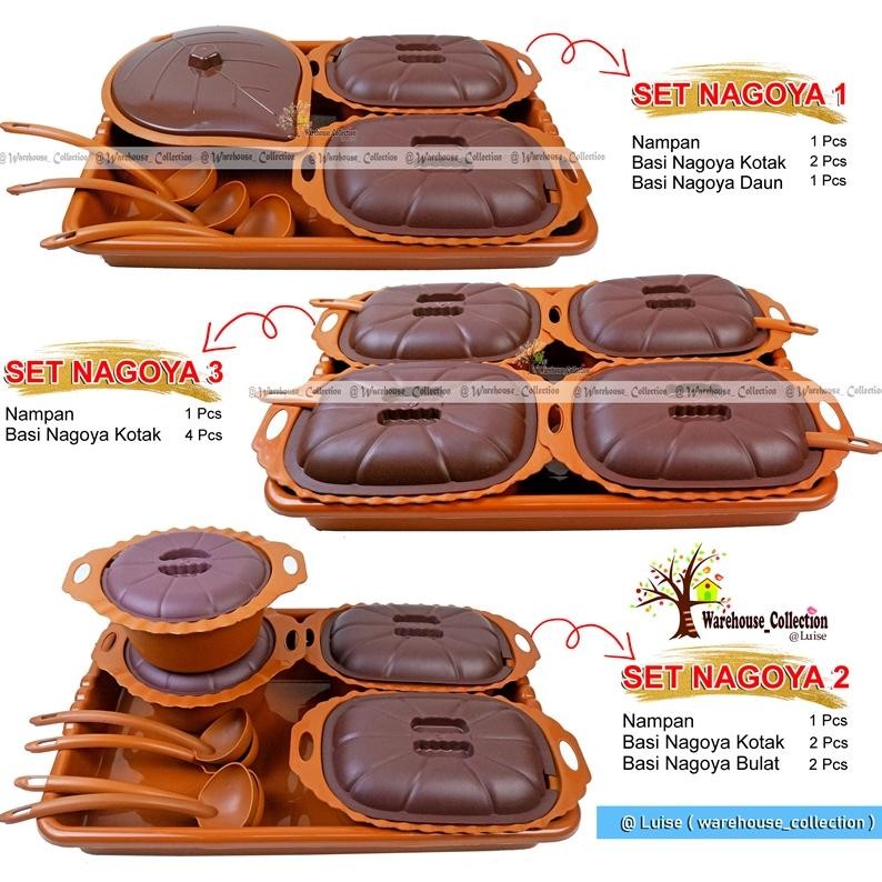 Terlaris Nampan + Basi Nagoya Tutup+ Sendok/Nampan Coklat /Basi Coklat/Paket Murah /Set Prasmanan