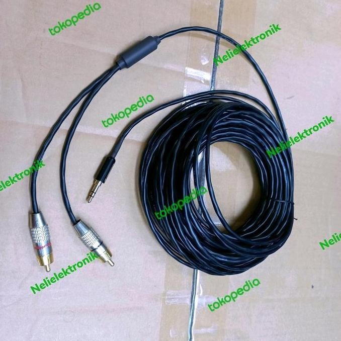 JB kabel aux 15 meter canare 3.5mm male to 2 rca None