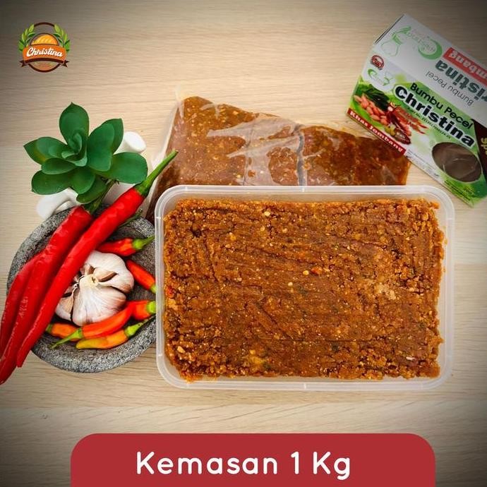 

CHRISTINA BUMBU PECEL Siap Saji 1Kg - Bumbu Pecel Madiun Asli Halal Khas Jombang / Bumbu Kacang / Sambel Kacang / Bumbu Pecel Madiun Baso Botol