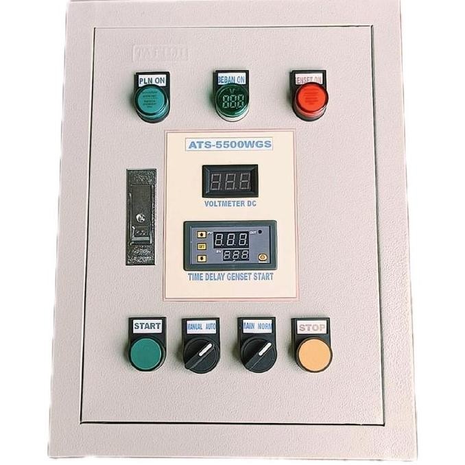 PANEL ATS DENGAN FITUR CHARGER AKI GENSET OTOMATIS UNTUK GENSET ATS-5500WGS ORIGINAL DAN TERPERCAYA