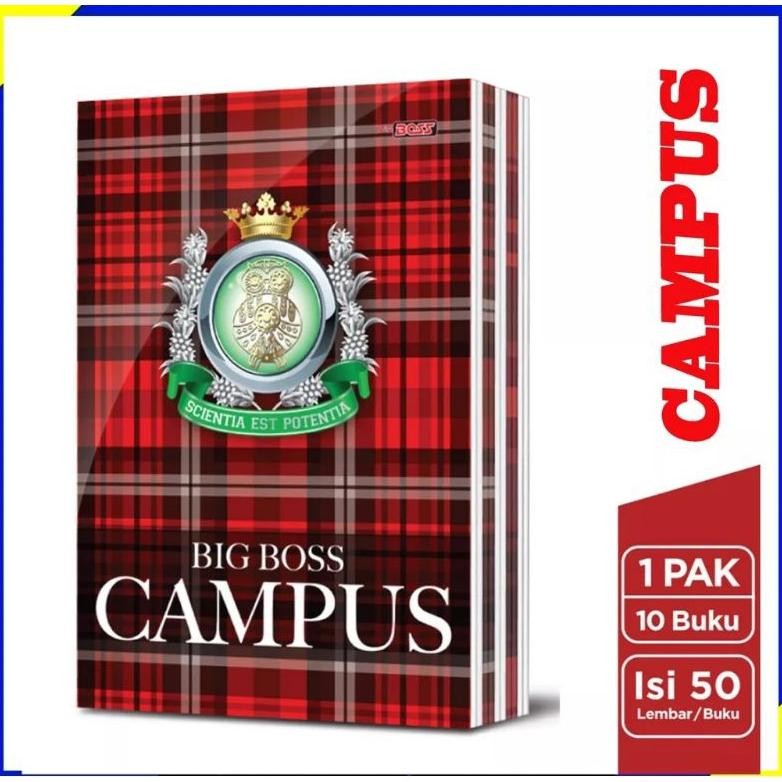 

Siap Kirim Buku Tulis Campus Big Boss 50 Lembar - 1 Pak Isi 10 Buku Sinar Dunia