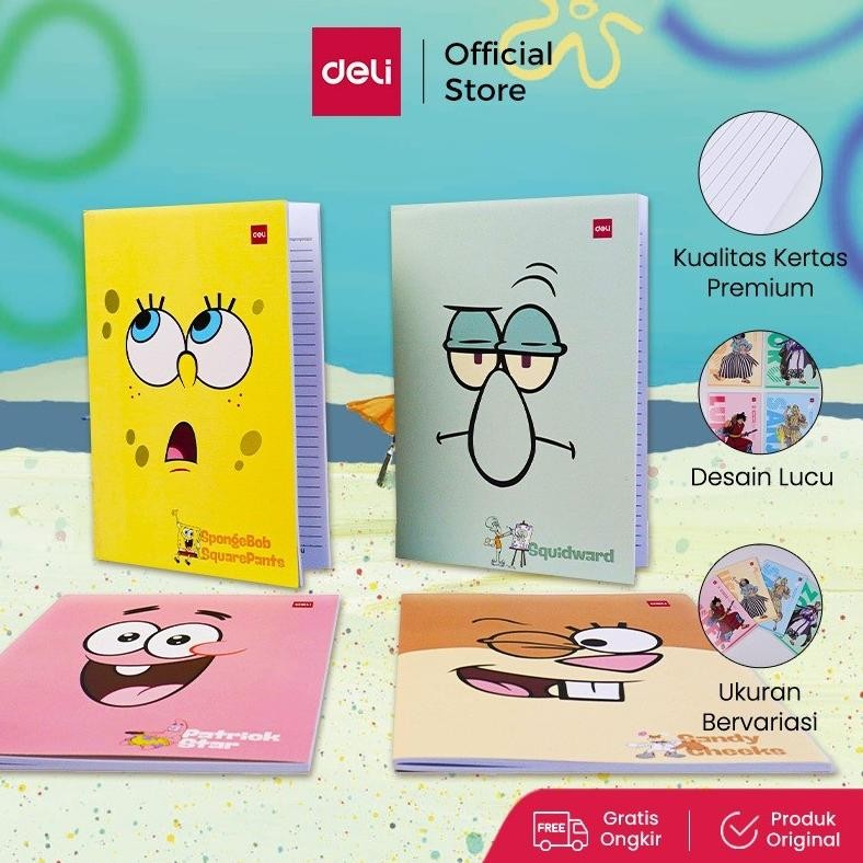 

Siap Kirim Deli Notebook Writing Book A5/B5 Isi 38/42 Lembar 1 Pack Isi 10 Buku Tulis