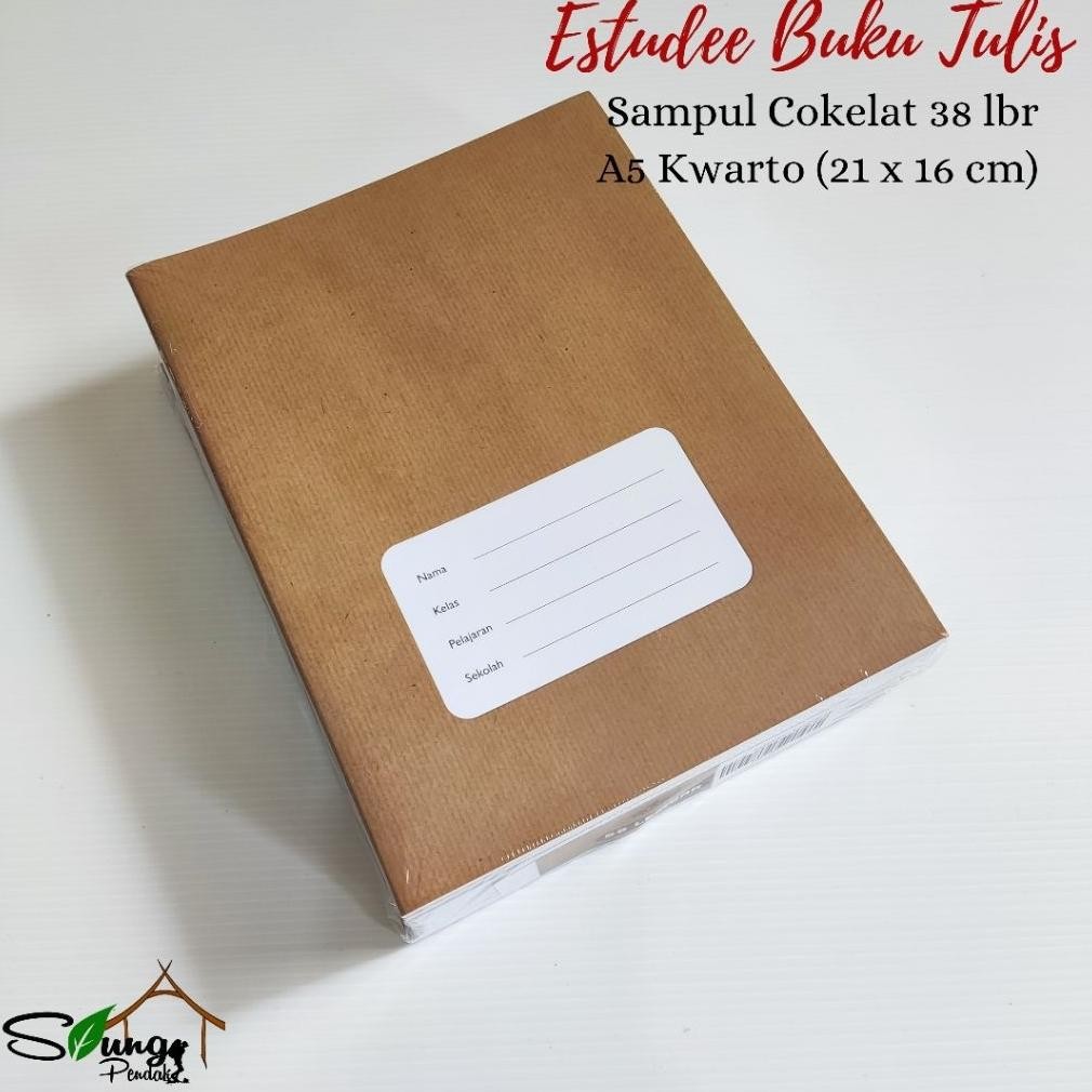 

Siap Kirim Buku Tulis Estudee A5 38 Lembar - Sampul Coklat | 1 Pak Isi 10 Buku Best Seller