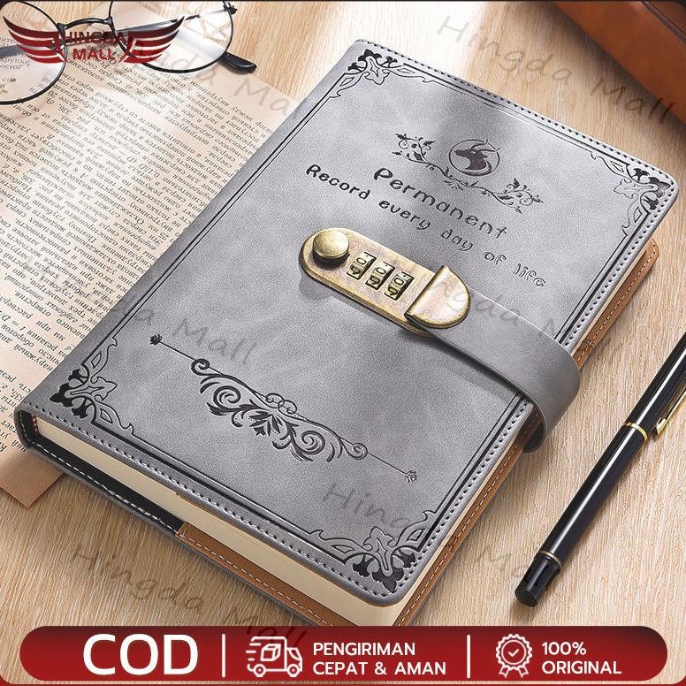 

Siap Kirim Buku Catatan A5 Dengan Password Lock Kulit Tebal Retro Diary Siswa Kreatif