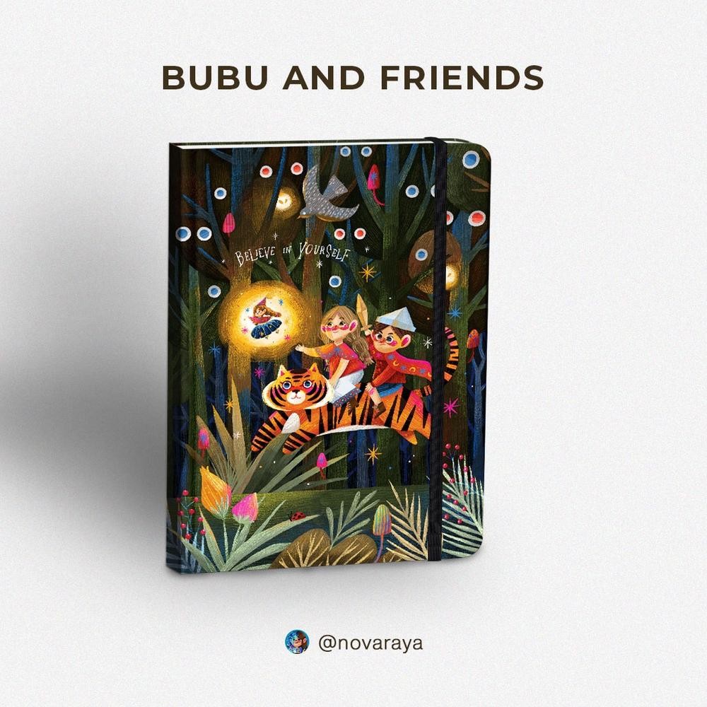 

Siap Kirim Life Plan Journal Bubu and Friends x Novaraya | Buku Catatan A5 Grid Notebook Artist Series