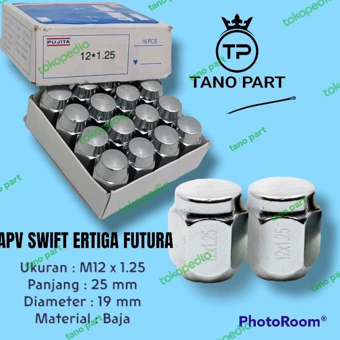 16 Pcs Mur Roda Racing Mobil Khusus Apv Swift Ertiga Futura Kunci 19Mm