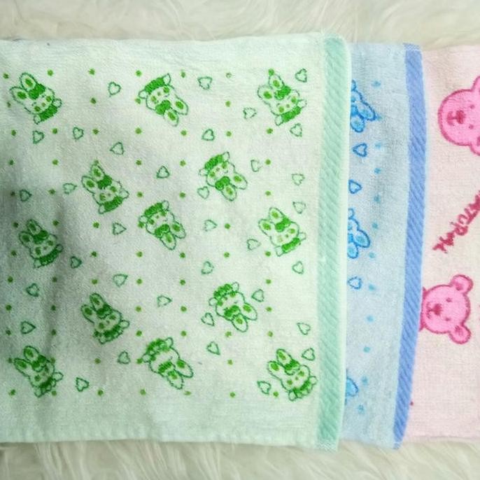 Handuk Muka Kecil / Handuk Muka Motif / Handuk Sapu Tangan ( Isi 12 )