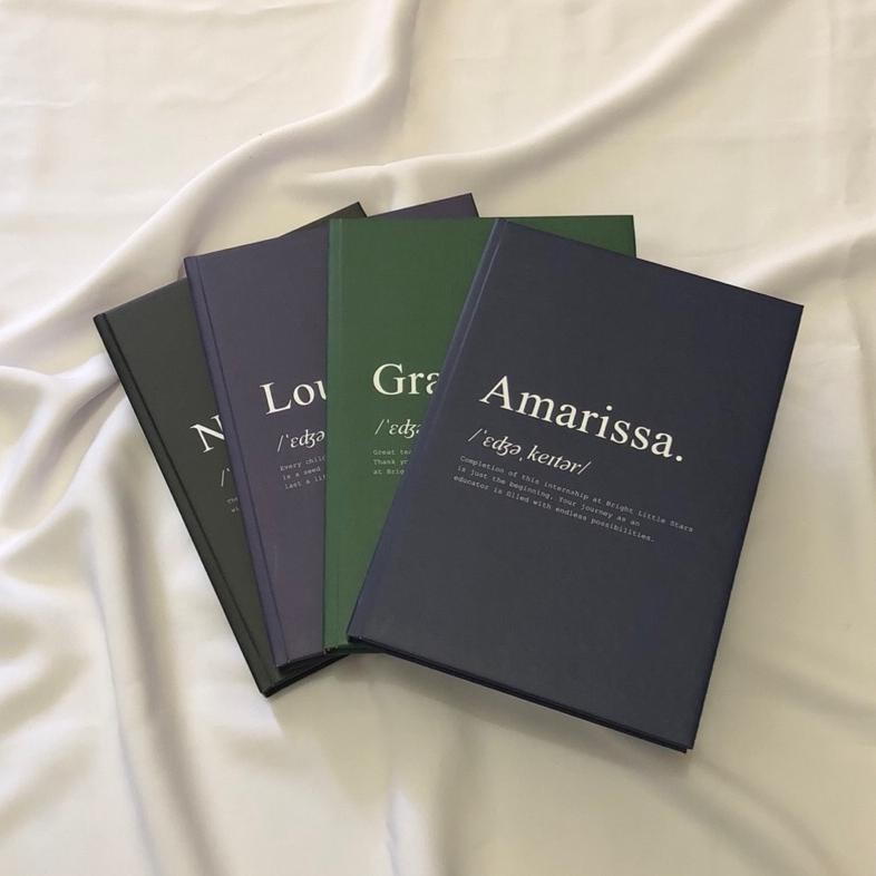 

Terlaris Notebook Custome NAMA dan KATA KATA HardCoverA5/ jurnal diary Custome/ Buku Catatan Custome !!