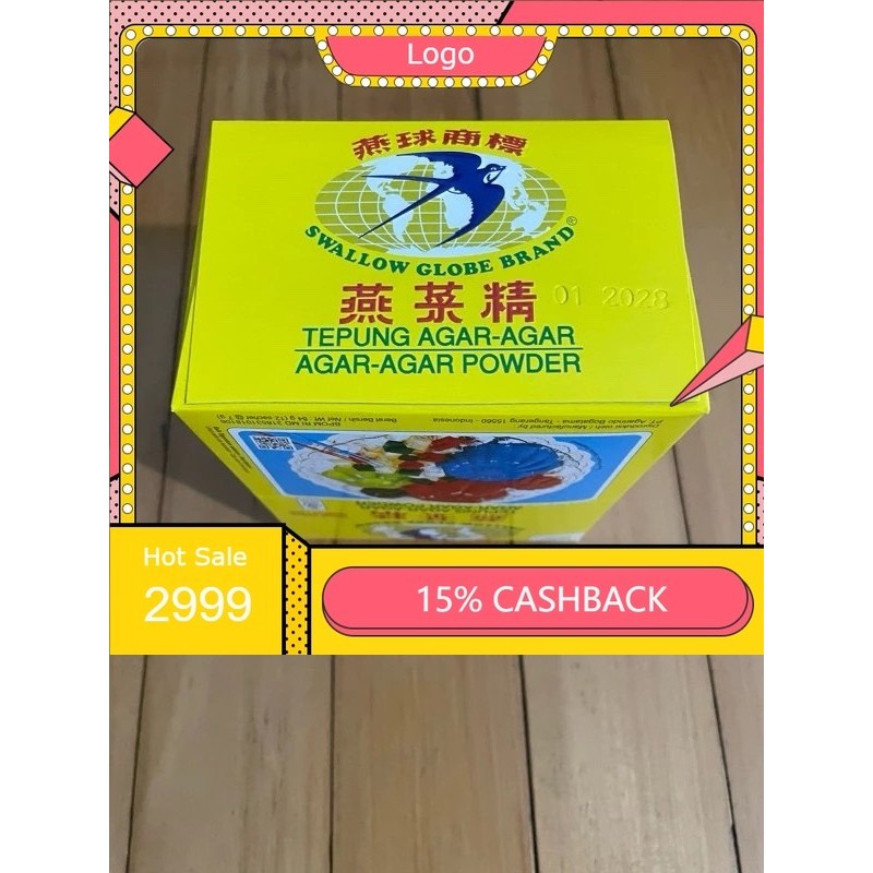 

Tepung Agar Agar Swallow Globe 1 Pcs