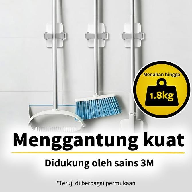 3M Command Hook, Gantungan Berperekat Sapu, 17007-Es