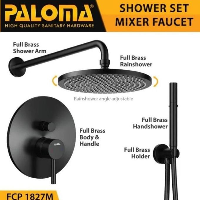Paloma Fcp 1827M Shower Tanam Concealed Set Keran Kran Panas Dingin