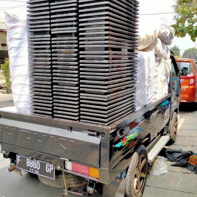 Ready Pot plastik panjang hitam//pot panjang 60cm