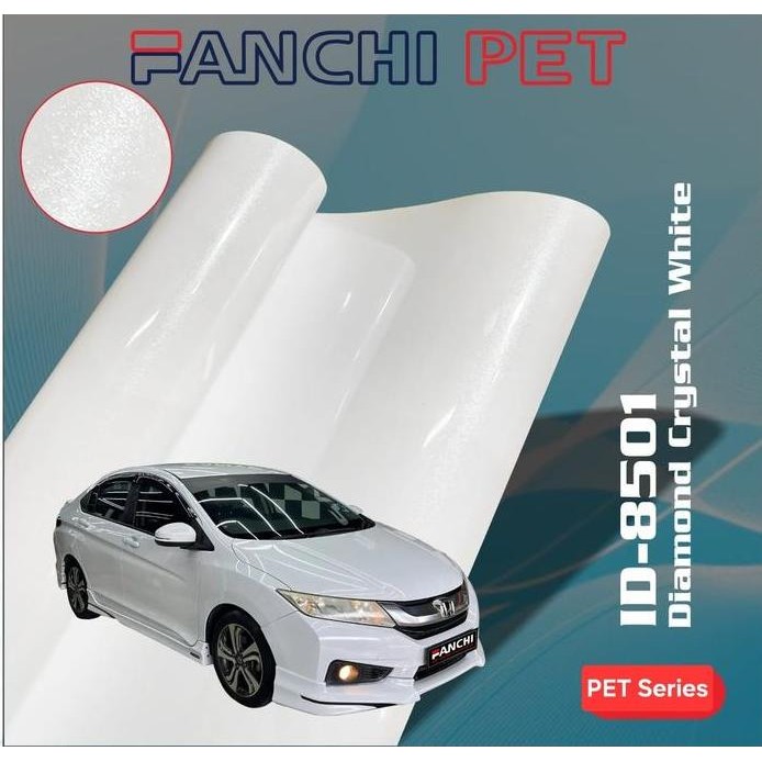 

Baru 50cm Sticker FANCHI ID-8501 Glossy Diamond Crystal White PET per 50cm