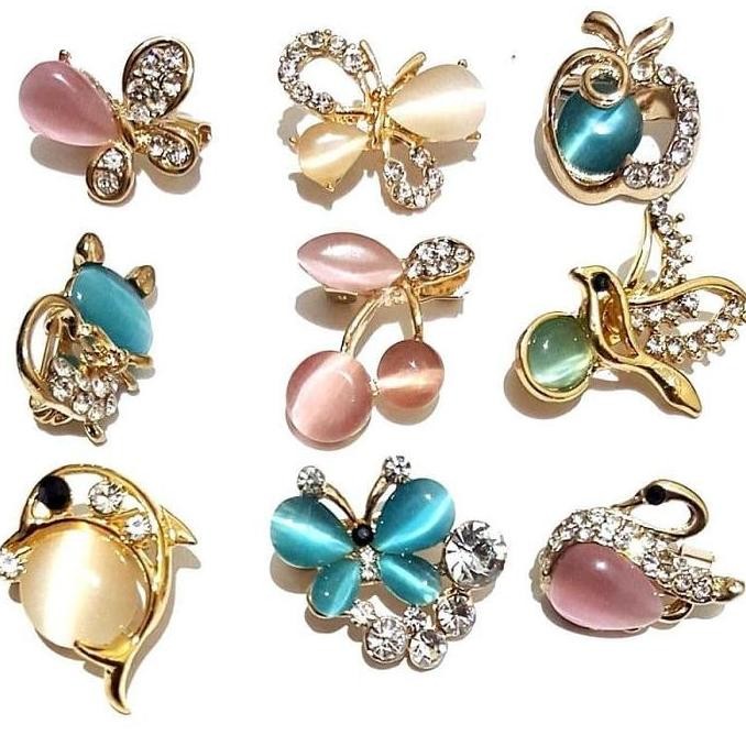 New BROS MINI MATA KUCING isi 3 motif campur MURAH Aksesoris Grosir