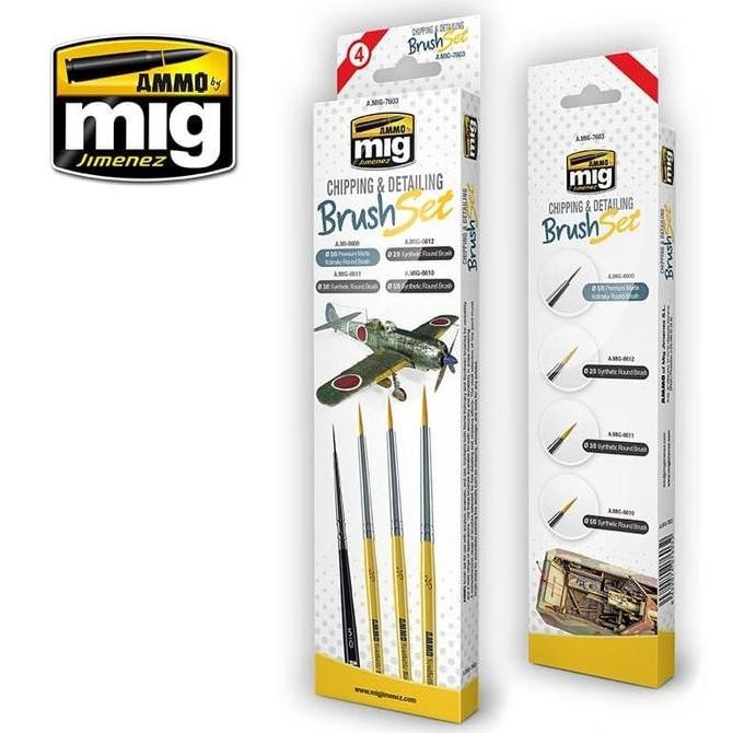 

Amig7603 : Chipping & Detailing Brush Set - Ammo