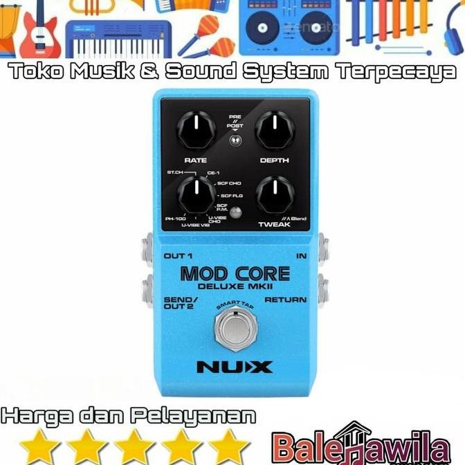Efek Nux Mod Core Deluxe Mkii Modulation Guitar Effect Pedal