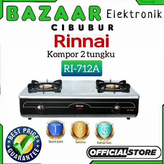 Kompor Gas Rinnai Ri 712 A 712A / Kompor Rinnai Ri712A Jumbo Murah