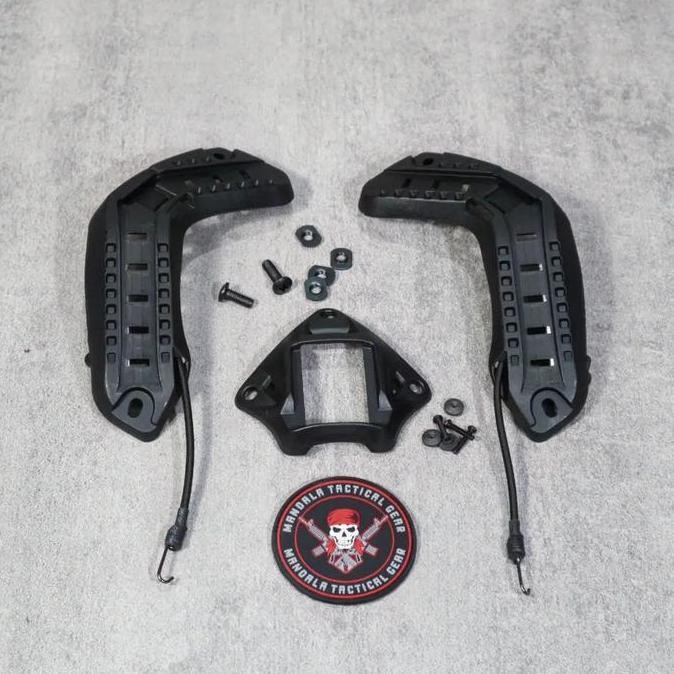 Terbaru Mounting Rel Helmet Tactical / Rail Helm Full Set