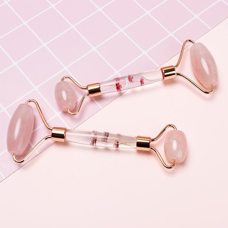 Alat Pijat Wajah Alat Simetris Untuk Wajah Roller Wajah Rosequartz