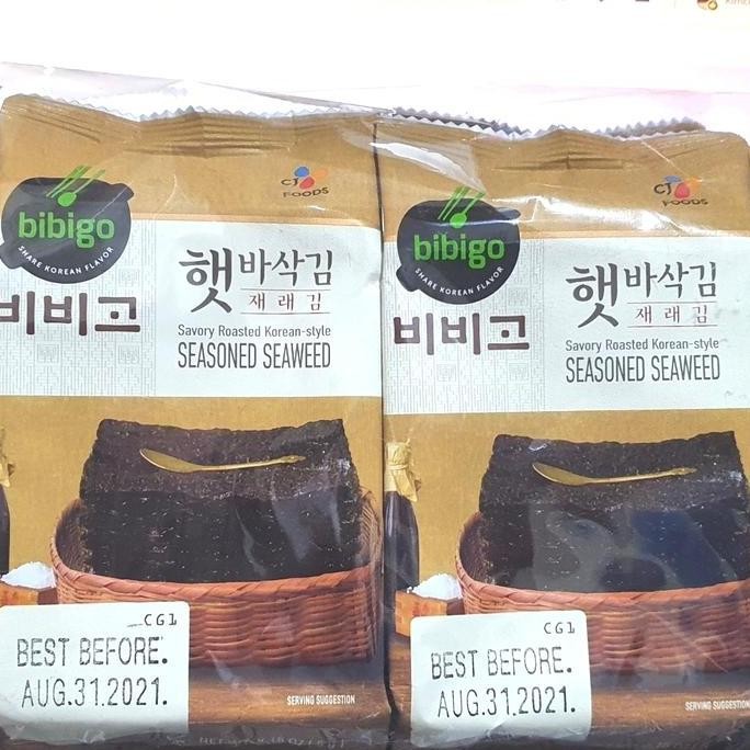 

JB CJ Bibigo seasoned seaweed savory roasted Korean-style 8pck 40gr None