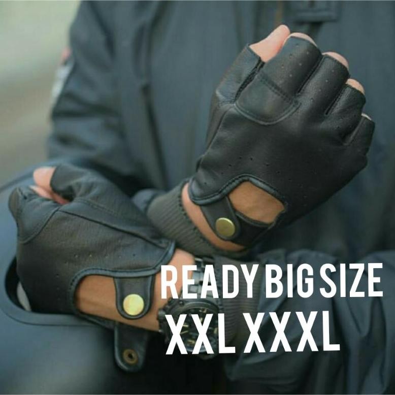 Sarung tangan kulit 211 sarung tangan motor pria wanita ready ukuran besar big size jumbo XXL.XXXL N