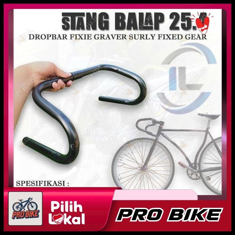 NEW STANG BALAP 25.4 DROPBAR FIXIE GRAVER SURLY FIXED GEAR