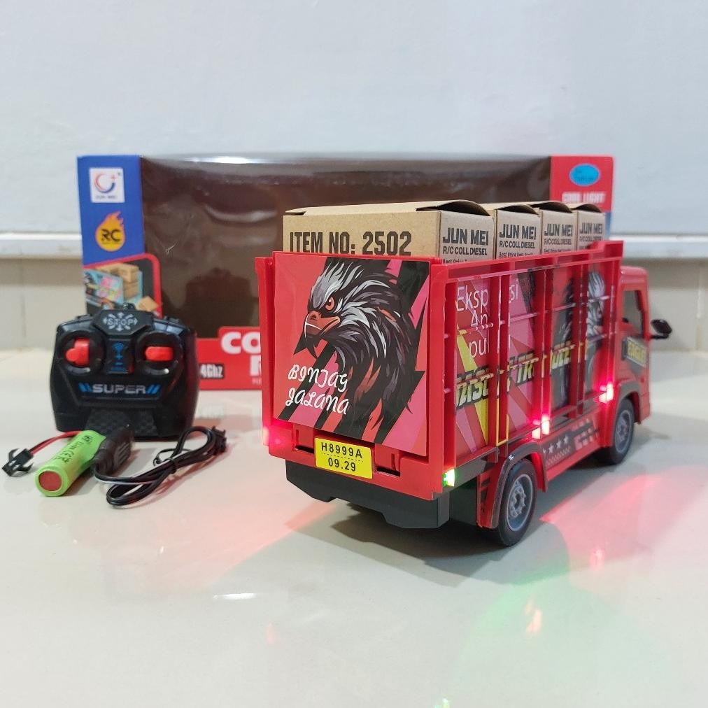 Fx-23 Mainan Rc Truk Basuri Telolet 2.4Ghz Remot Kontrol Truk Oleng Muatan Barang
