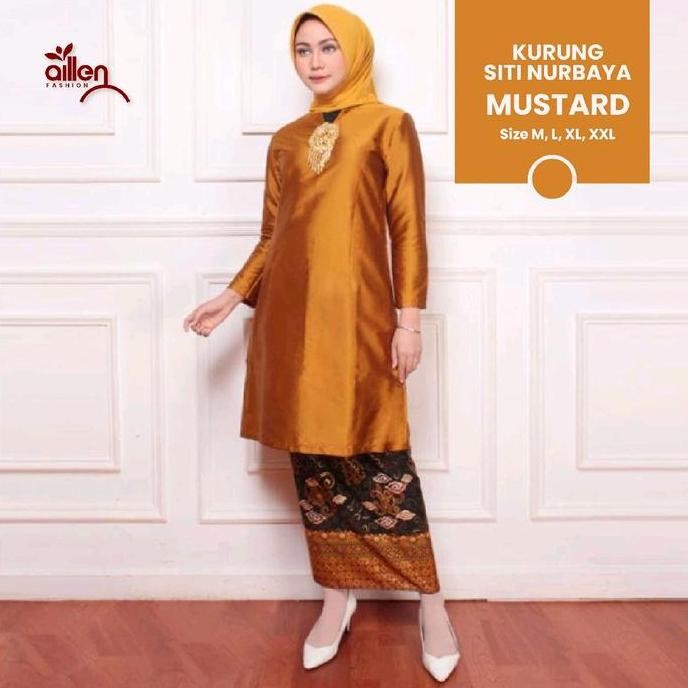 Baju Kurung Bahan Tafeta Polos Setelan