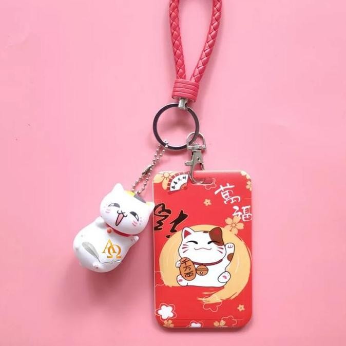 

Tempat Kartu Unik / Card Holder Model Gantungan Kunci Cat Lucky Imut