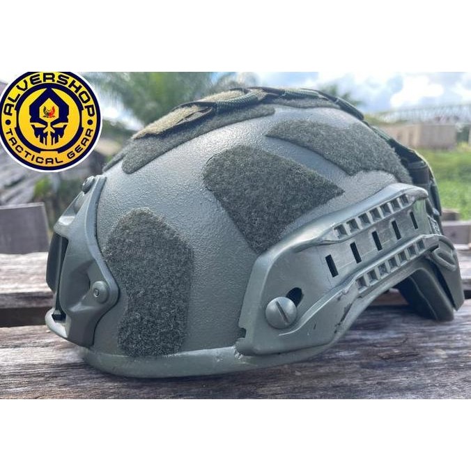 Terlaris Helm Kevlar Balistic Scorpio Lev 3A J Force Tactical Hijau Custom