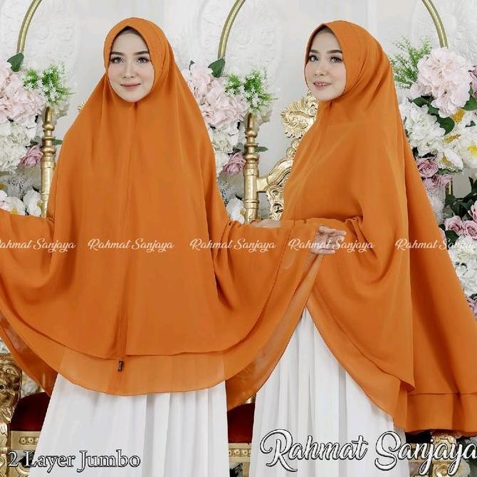TERBARU KHIMAR 2LAYER JUMBO BISA BUAT SHOLAT/JILBAB 2LAYER JUMBO XXXL MUSLIM KERUDUNG  INSTAN  CERUT