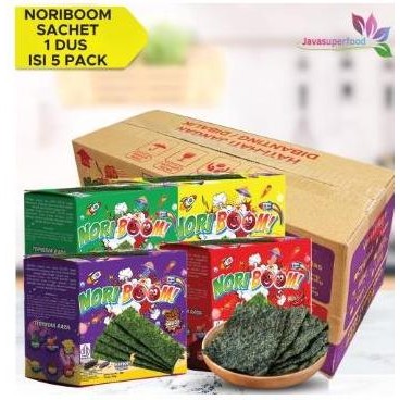 

JB NorIBoom 1 DUS ISI 60pcs / Nori Sachet Seaweed Snack 3g Halal None