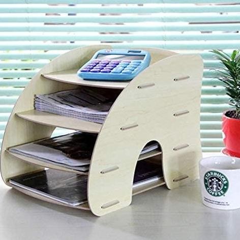 

Rak Buku Laci Kantor Minimalis Box Tempat File Atas Meja Vintage Kokoh