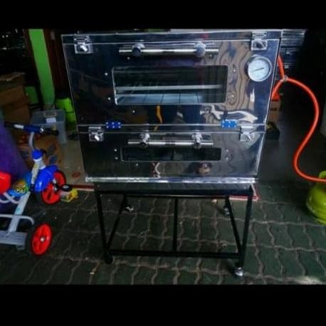 Oven Gas Stainless 75X55X70 Handle Bima Berkah Bonus Loyang