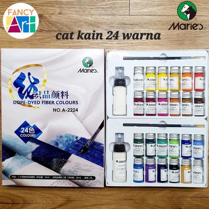 

Maries Fabric Dope-Dyed Fiber Colour Set 24 Warna Cat Kain