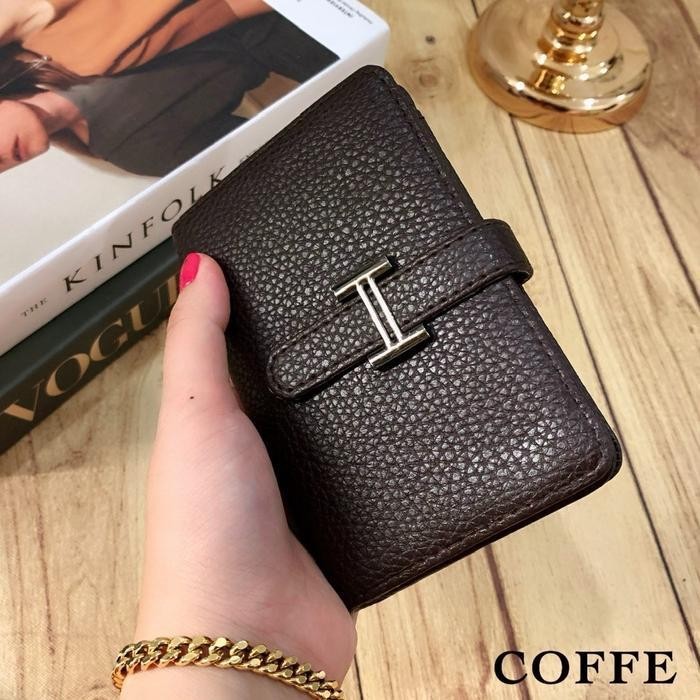 Tgs Marione - Dompet Kartu Hunny + Box Dompet Wanita Lipat Kecil Kartu & Uang Kulit Togo Kulit Jeruk