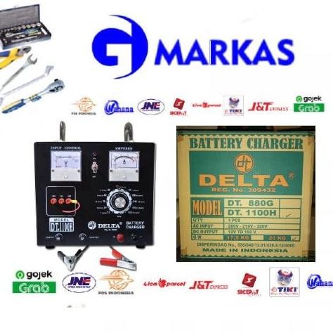 Delta Charger Aki Dt 1100H / Alat Cah Aki Mobil / Cas Aki
