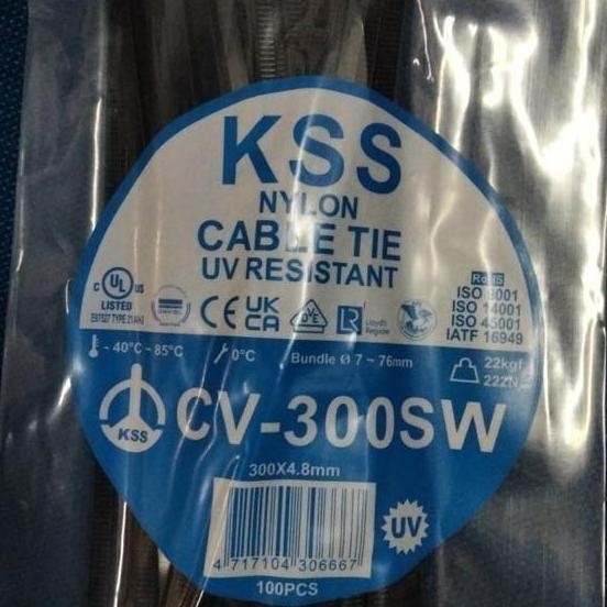 

Kss Cable Ties / Kabel Ties Uv Resistance Cv 300W X 4.8Mm / 7.6Mm