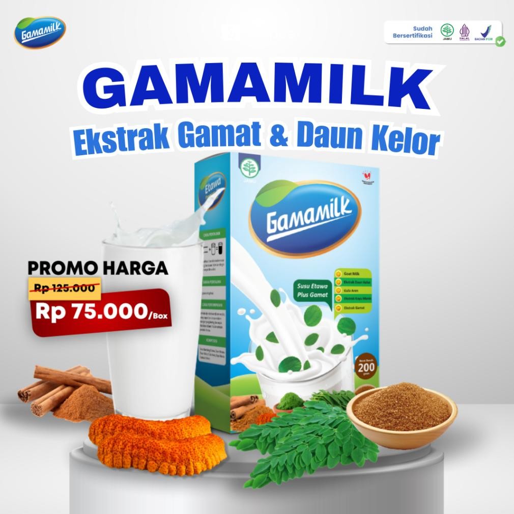 

NO_MORE GAMAMILK Susu Etawa - Ekstrak Daun Kelor - Ekstrak Gamat