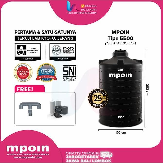 Toren Air Mpoin 5000 L Gelang Ring Tangki Air Tandon Mpoin Plus