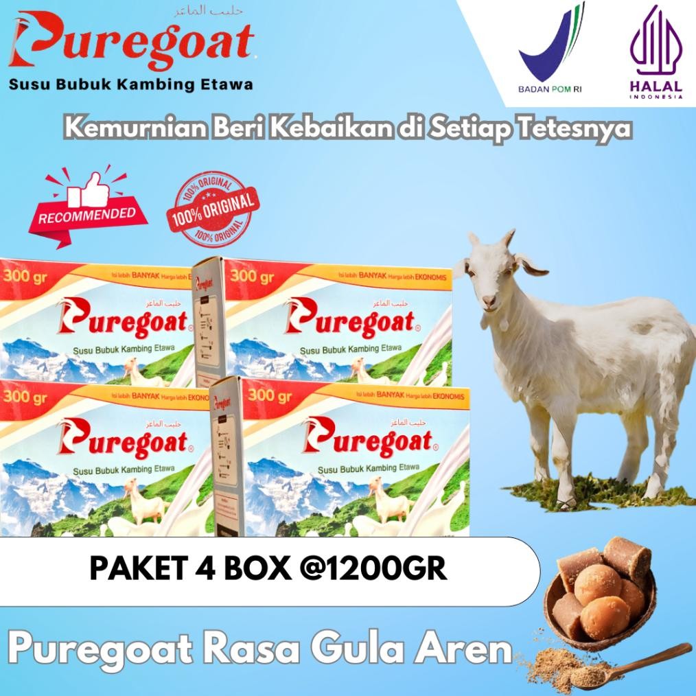 

NO_MORE Puregoat - Susu Bubuk Kambing Etawa Murni - Paket 4box