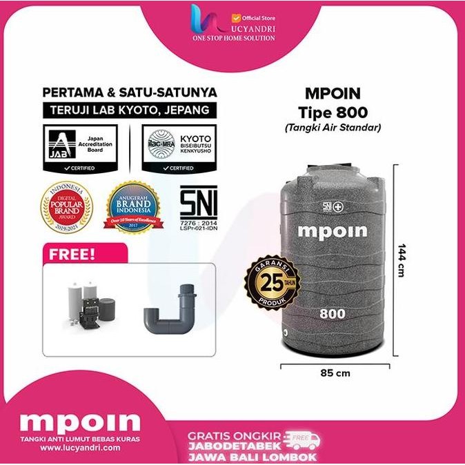 Toren Air 800 L Mpoin 800 Wave Tangki Air Tandon Tanki Mpoin Plus